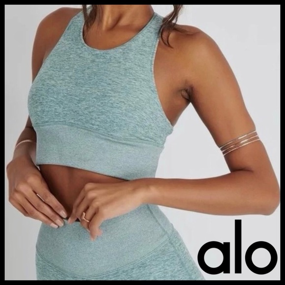 ALO Yoga Other - Alo Yoga Alosoft Serenity Sports Bra- Seagrass Heather